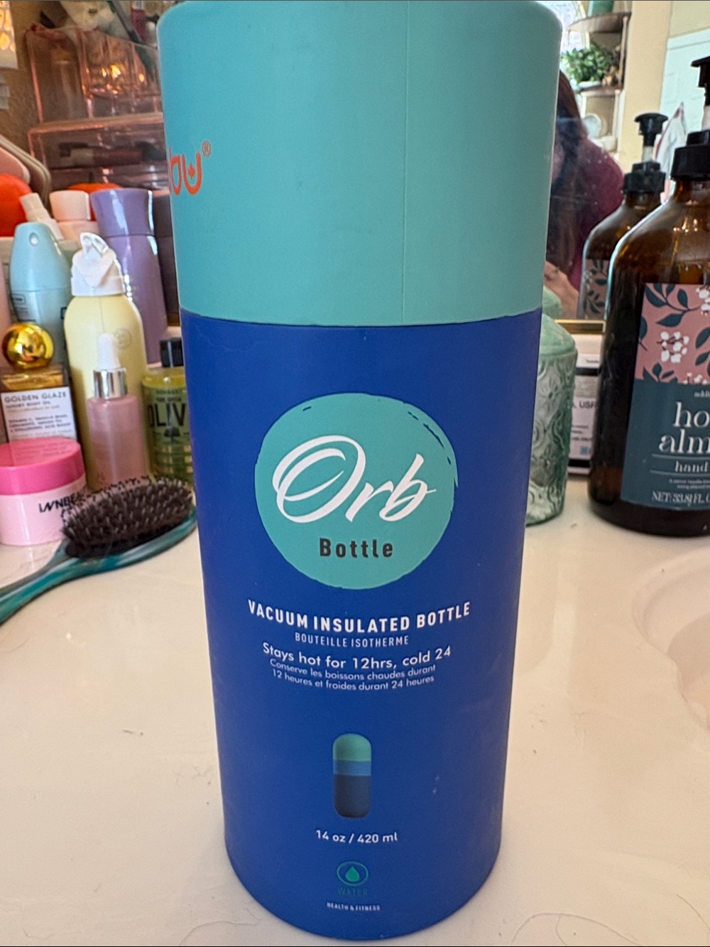 NWT Orb Vacuum Insulated Bottle - Teal & Blue